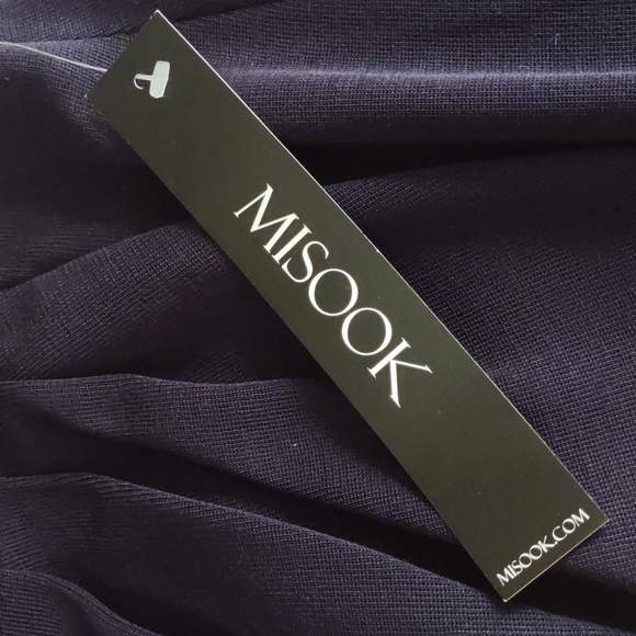 NWT Misook XL Blue Pleated Stretch Waist Tulip Petal Skirt - Picture 4 of 15